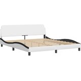  Okvir kreveta s LED-om bez madraca Hvar bijelo-crni 180 x 200 cm | shoptok.hr