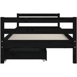  Okvir dječjeg kreveta s ladicama crni 80 x 200 cm od borovine | shoptok.hr