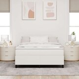 Box Spring Krevet s Madracem Kremasti 140x200 cm Kordura Tkanina | shoptok.hr