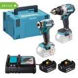 Makita DLX2528TJ LXT komplet sa udarnim odvijacem, udarnom bušilicom, 2 x 5 Ah baterijom, punjacem i MAKPAC-om | shoptok.hr