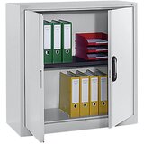 C+P jeklena omara s krilnimi vrati, vxšxg 1000 x 1000 x 420 mm, svetlo siva | Shoptok.si