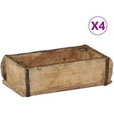  Pladnji 4 kosa 30x15x9 cm Trdni les Odklenjen | Shoptok.si