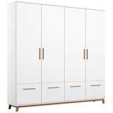 Modern Living Omara S Klasičnimi Vrati Carlsson, Bela, Barva Hrasta | Shoptok.si