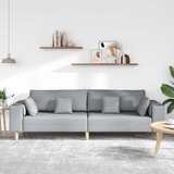 SOFA s jastukom Svijetlo siva 250 x 77 x 76 cm tkanina | shoptok.hr