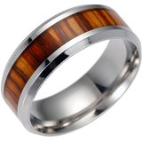 IZMAEL Prstan WO-17185 - Srebrna / Rjava / 62mm | Shoptok.si