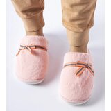 Gemre Pink warm slippers with a bow Antonino | shoptok.hr