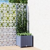 Maison Chic Cvetlično korito - Cvetlični Lonec z oporno mrežo temno sivo 40x40x136 cm PP, (21790622) | Shoptok.si
