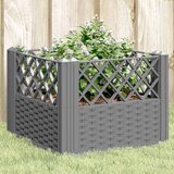  Vrtna sadilica s klinovima siva 43,5x43,5x43,5 cm PP | shoptok.hr