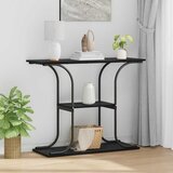  Konzolna stolica s policom Crni hrast 101 x 35 x 80,5 cm | shoptok.hr