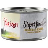 Purizon Varčno pakiranje Superfoods 24 x 140 g - Piščanec s slanikom, bučo in granatnim jabolkom