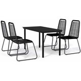  7-dijelni vrtni blagovaonski set crni | shoptok.hr