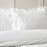 Catherine Lansfield Bela podaljšana posteljnina za zakonsko posteljo iz krepa 230x220 cm Seersucker Frill – | Shoptok.si