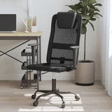 vidaXL Uredska stolica crna od mrežaste tkanine i umjetne kože