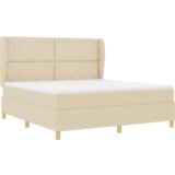 Box Spring Krevet s Madracem Krem 180x200 cm Tkanina | shoptok.hr