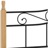  Okvir kreveta crni od metala i masivne hrastovine 200 x 200 cm | Eponuda.com