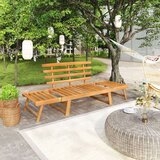 vidaXL Vrtna klupa 2-u-1 190 cm od masivnog bagremovog drva | shoptok.hr