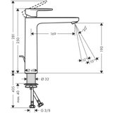 Hansgrohe Vernis Bland slavina za umivaonik 190 sa podsklopom 71552670 | ePonuda.com