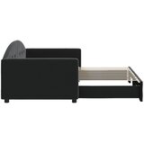  Dnevni krevet na razvlačenje crni 90 x 190 cm baršunasti | Eponuda.com