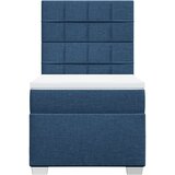 Krevet s oprugama i madracem plavi 100 x 200 cm od tkanine | shoptok.hr