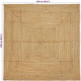 vidaXL Tepih Bež 240 x 240 cm Juta | shoptok.hr