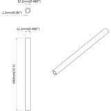 PVC Cijev 2 pcs Bijelo 12,2 x 1,8 x 500 mm PP, PE | Eponuda.com
