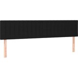  Box spring postelja z vzmetnico LED črna 160x200 cm blago, (20901474) | Shoptok.si