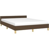  Za krevet s uzglavljem tamnosmeđi 140x190 cm od tkanine | shoptok.hr