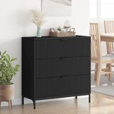 vidaXL Ormarić / Komoda Crna 79,5 x 33 x 82 cm Konstruirano drvo | shoptok.hr