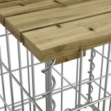  Vrtna klupa s gabionskim dizajnom 63 x 31,5 x 42 cm od borovine | shoptok.hr