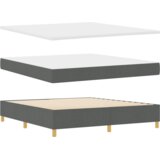  Postelja z vzmetnico z vzglavjem Temno siva 180 x 200 cm blago, (5000126340) | Shoptok.si