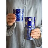 Bloomingville Temno modre skodelice v kompletu za espresso 3 ks iz kamenine 190 ml Minoa – | Shoptok.si