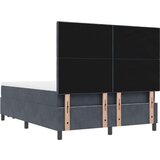  Krevet s podnom oprugom s madracem i klupom tamno siva 160x200 cm baršun | shoptok.hr
