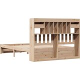 vidaXL Krevet s regalom za knjige bez madraca 140x190 cm od borovine | shoptok.hr