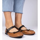 Gemre Brown women's ballet flats with a bow Mansy | Shoptok.si