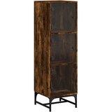  Visoka komoda sa staklenim vratima boja hrasta 35 x 37 x 120 cm | shoptok.hr