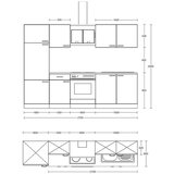 Flex-Well Kuhinjski Blok Z Aparati Capri, Črna, Barva Hrasta | Shoptok.si