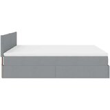 vidaXL Otomanski posteljni okvir z vzmetnicami siv 180x200 cm blago | Shoptok.si