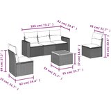  6-dijelni set vrtnih sofa s jastucima bež od poliratana | shoptok.hr
