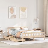 vidaXL Posteljni okvir brez vzmetnice 120x190 cm trdna borovina Cene