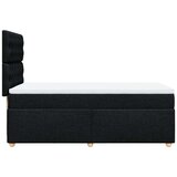 vidaXL Box spring postelja z vzmetnico črna 90x200 cm blago | Shoptok.si