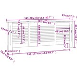  Pokrov za radijator MDF crni 205 cm | shoptok.hr