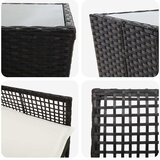 Bistro set za vrt 3 kom. Crna poliratan | shoptok.hr