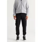 AC&Co / Altınyıldız Classics Men's Black Standard Fit Regular Fit Cotton Cargo Pocket Jogger Sweatpants