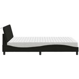 vidaXL Postelja z vzmetnico črn 120x200 cm blago | Shoptok.si