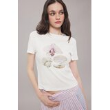 TRENDYOLMILLA Ženska majica TWOSS25TS00108, Bela Cene