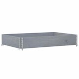 vidaXL Paletni okvir siv 120x80 cm trdna borovina, (22156669) u
