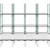  Vrtna sadilica s rešetkom bijela 160 x 40 x 142 5 cm PP | shoptok.hr