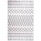  Perivi tepih 160 x 230 cm crno-bijeli protuklizni | shoptok.hr