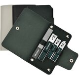 INF Set za manikuro iz nerjavečega jekla z usnjeno torbico leaf color, (21542817) Cene