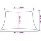  Jedro za zaštitu od sunca 160 g/m² tamnozeleno 3/4 x 2 m HDPE | shoptok.hr